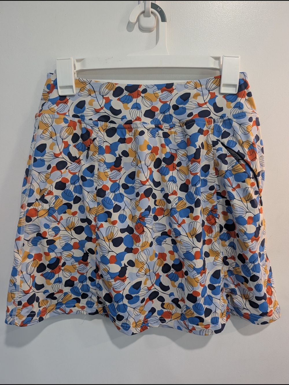 Title Nine Multicolor Floral Athletic Skort - Blue, Orange, Navy Size XS